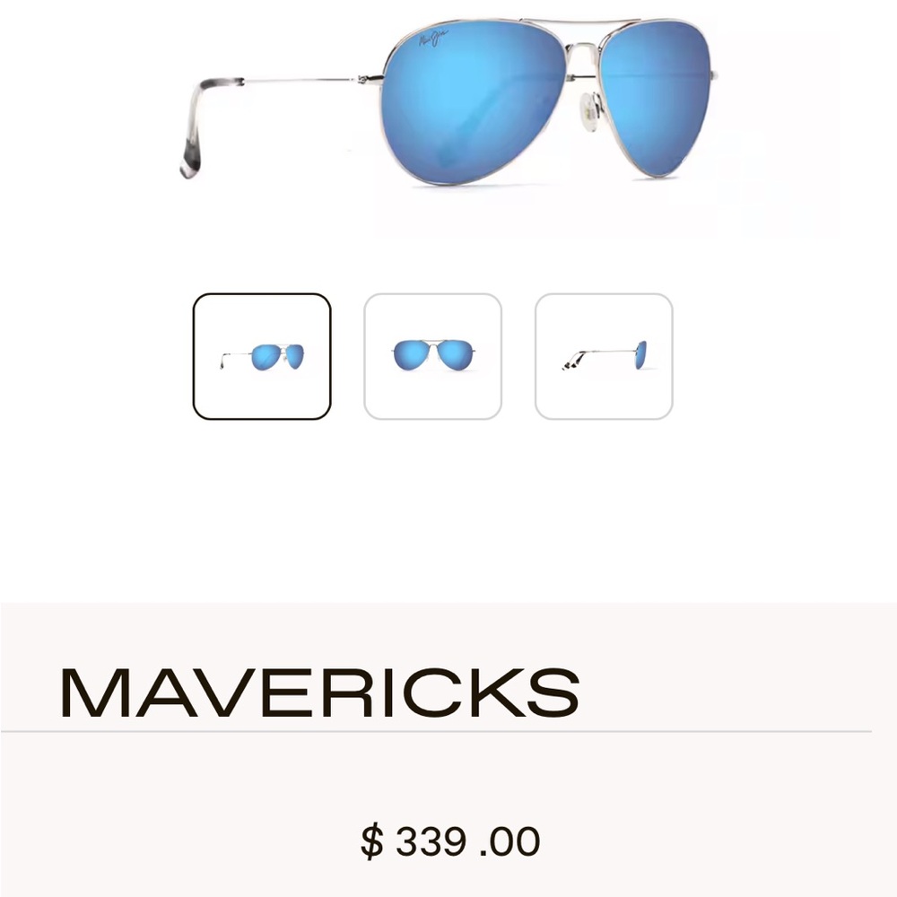 Maui Jim Mavericks Blue Aviator Sunglasses